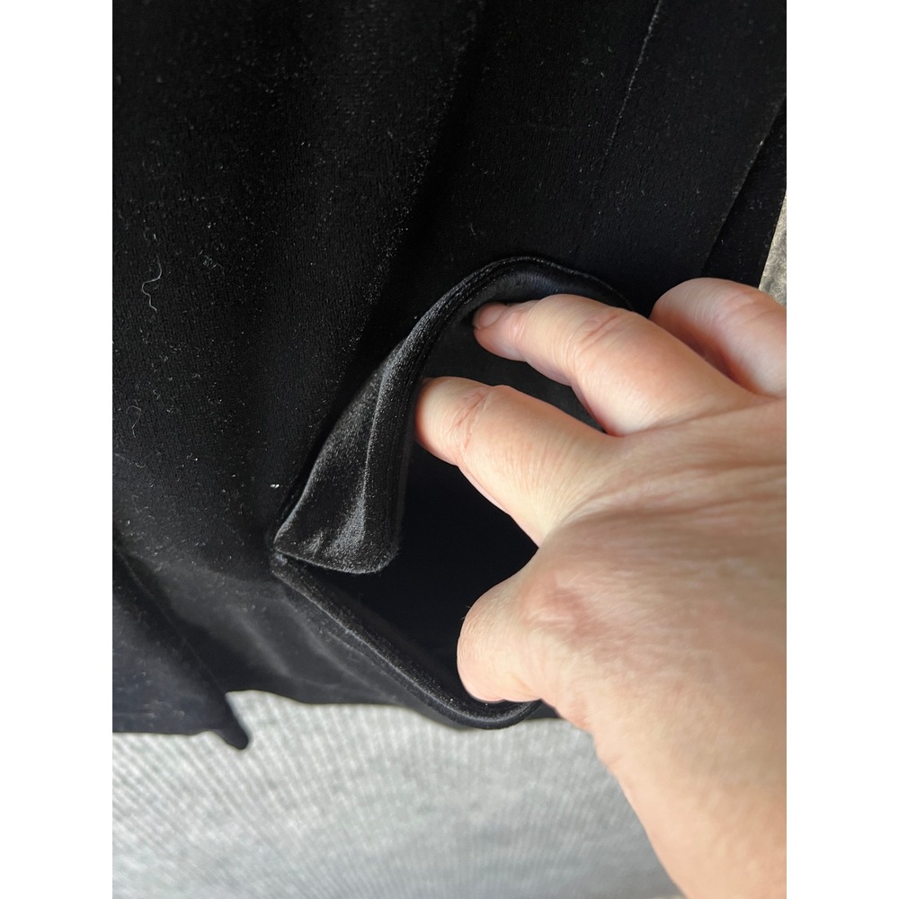White Stag Black Velour Rose Embroidered Blazer Jacket Small Whimsigoth Goth Y2K - Picture 7 of 10